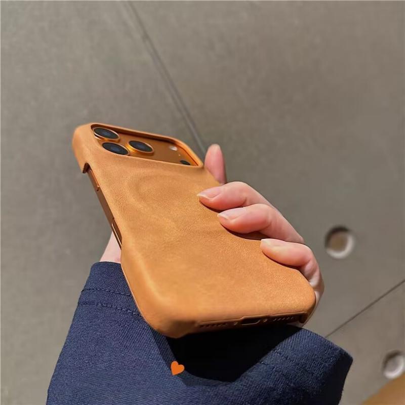 Lyxigt Fårskinn Magnetiskt Telefonfodral för iPhone 17 Air 13 Mini 12 11 14 15 Plus 16 Pro Max XS XR X Matt Fodral