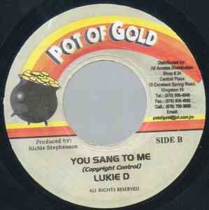 

7inch Record LUKIE D - You Sang To Me none Pot Of Gold Jamaica Reggae, Ska & Dub Used