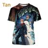 Summer Anime Jujutsu Kaisen 3D Printed T Shirt for Men and Women Casual Hip Hop Harajuku Short Sleeve T Shirt Tops