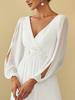 European and American Cross-border Women's Clothing Amazon eBay Dress Banquet V-neck Long Dress Evening Dress Waist Celebrity Style