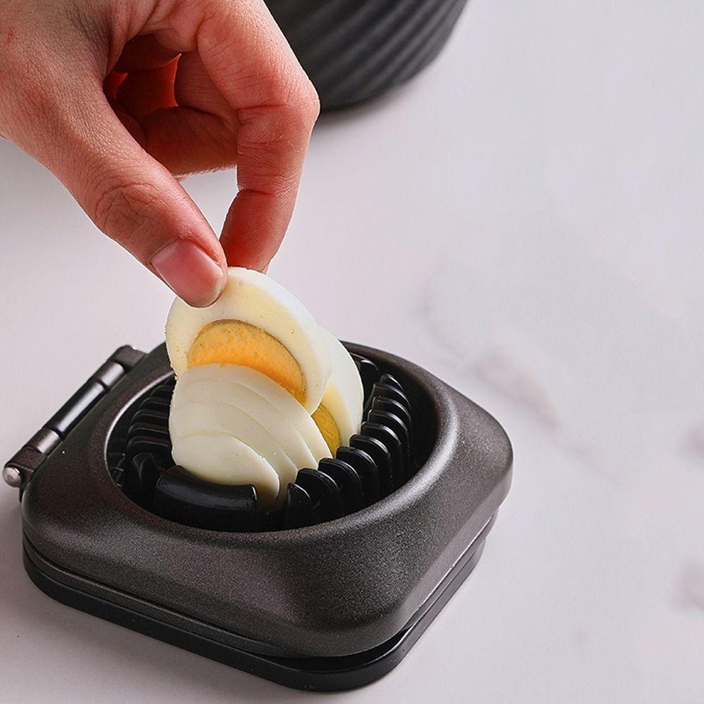 Portable Egg Split Slicer Aluminum Zinc Zinc Alloy Egg Cutter 2 In 1 Egg Slicer  for Hard Boiled Eggs