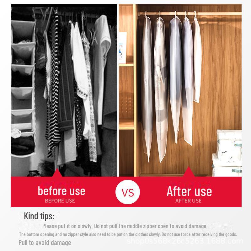 Waterproof and Washable Hanging Clothing Dust Cover for Cross-Border Households