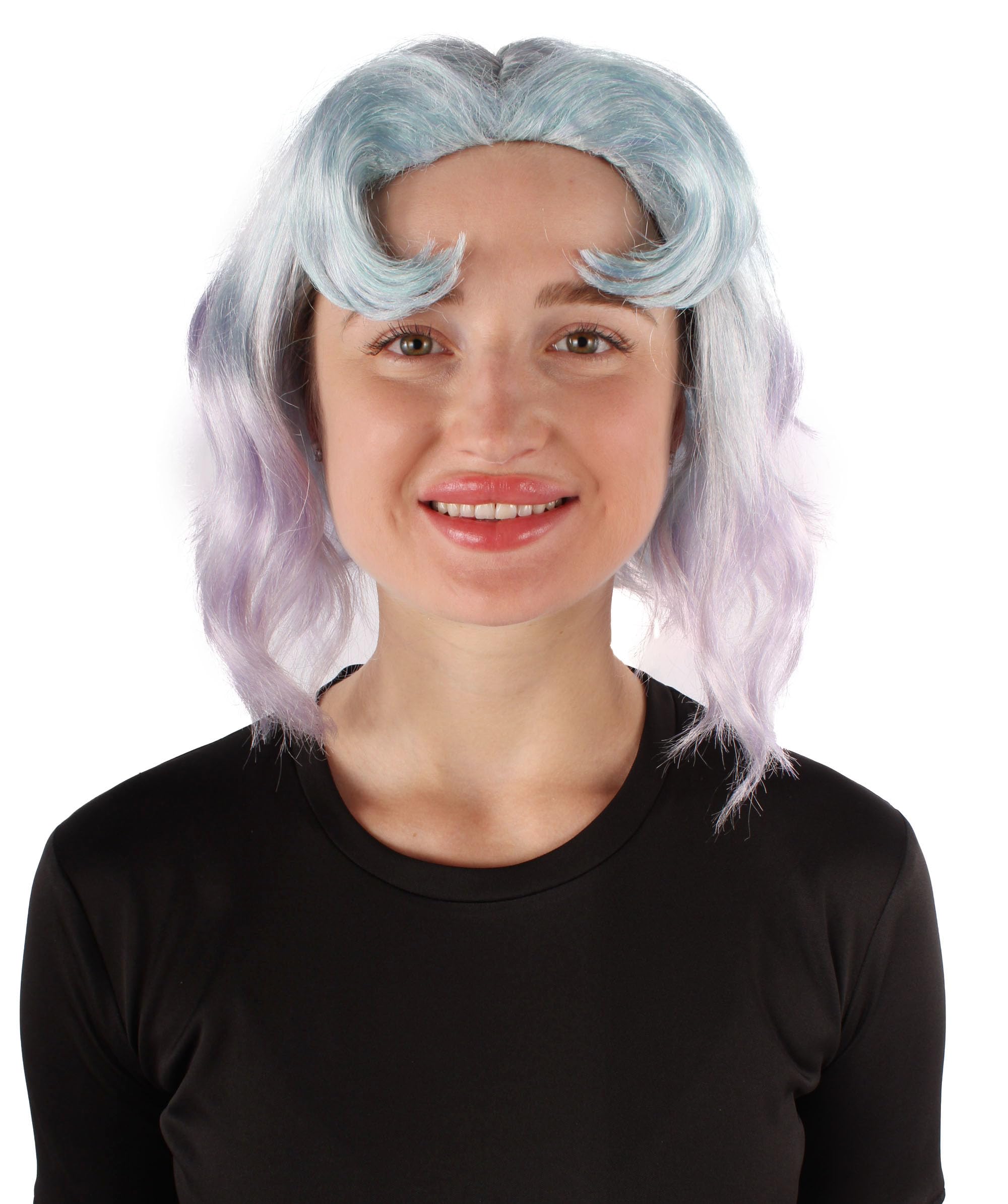 Wigs2you Премиум Женская H-5927 Японская Близняшка Синяя с Фиолетовым Аниме Парик, Подходит для Огнестойкого Синтетического Волокна
