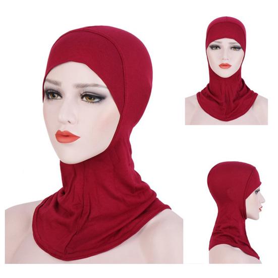 Damen Mercerisierter Muslimischer Turbanhut Innen Hijab Kappe Islamische Haube Abdeckung Schal