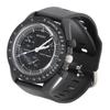 Digital Sports Watch Accurate Time Waterproof Stopwatch Clear Lens Electronic Watch Black Strap Black Screen Quartz