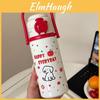 Capybara Buchstaben Design 500ml Vakuumisolierte Wasserflasche mit Griff für Outdoor- und Schulgebrauch