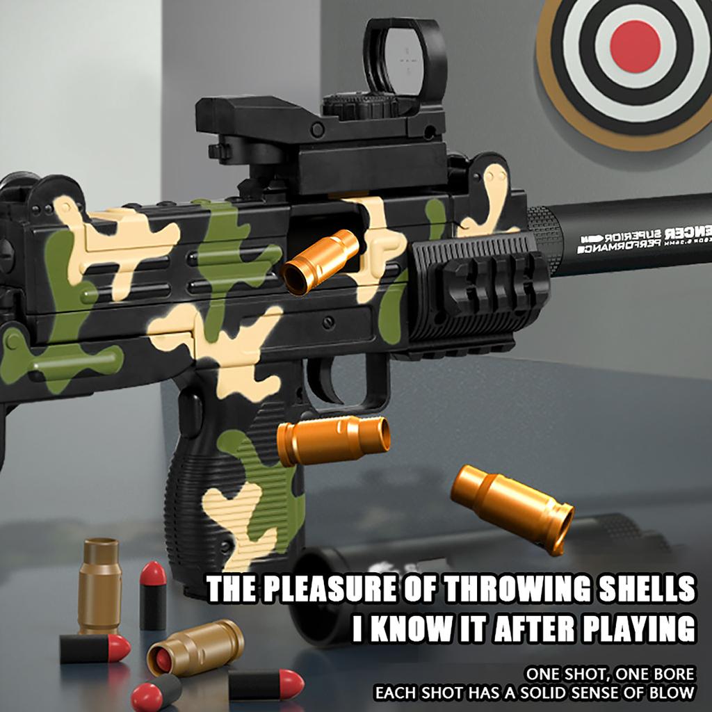 Uzi Machine Blaster R Apid Fire Manual Toy Guns For Boys Girls Family Party 10 Bullets 8 Magazines,Manual Toy Guns With Removable Magazine