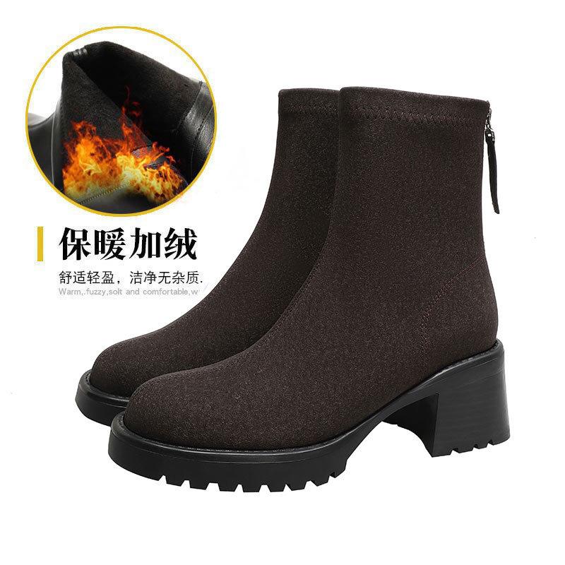 

Платформа ботинки мартин женские британский стиль 2025 новый осень и зима толстый каблук средняя голень женские ботинки мягкий верх высокий каблук короткие ботинки 40