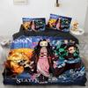 Anime Demon Slayer Bedding Sets Hot Kamado Nezuko  Duvet Cover Set for Teens Girls Cartoon Twin Single Full Bed Linen For Gift