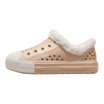 Chuck Taylor All Star Play Lite CX Low PS Sherpa - Warm Quarry Kids Sneakers Tan Egret A10041C