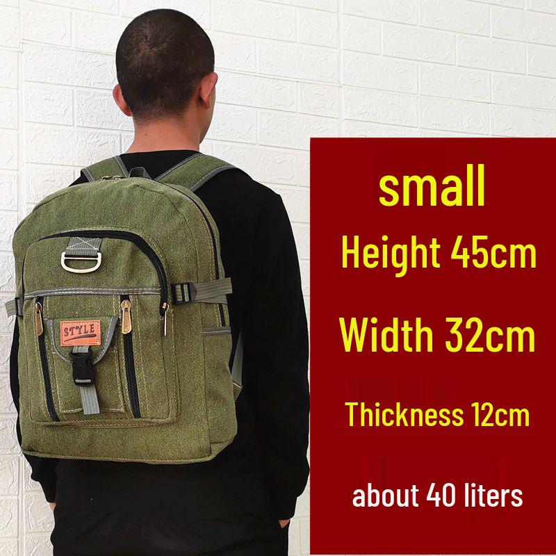 Extra Large Thickened Canvas Backpack for Hiking and Travel - Unisex