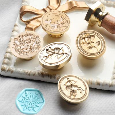 Wax Exquisite Multi Patterns Clear Texture Stamp Head DIY Alloy Rose Butterfly