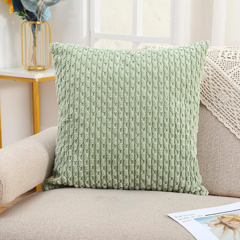Short Corduroy Pillow New Pillow Cover Modern Nordic Ins Style Cushion Solid Color Cushion