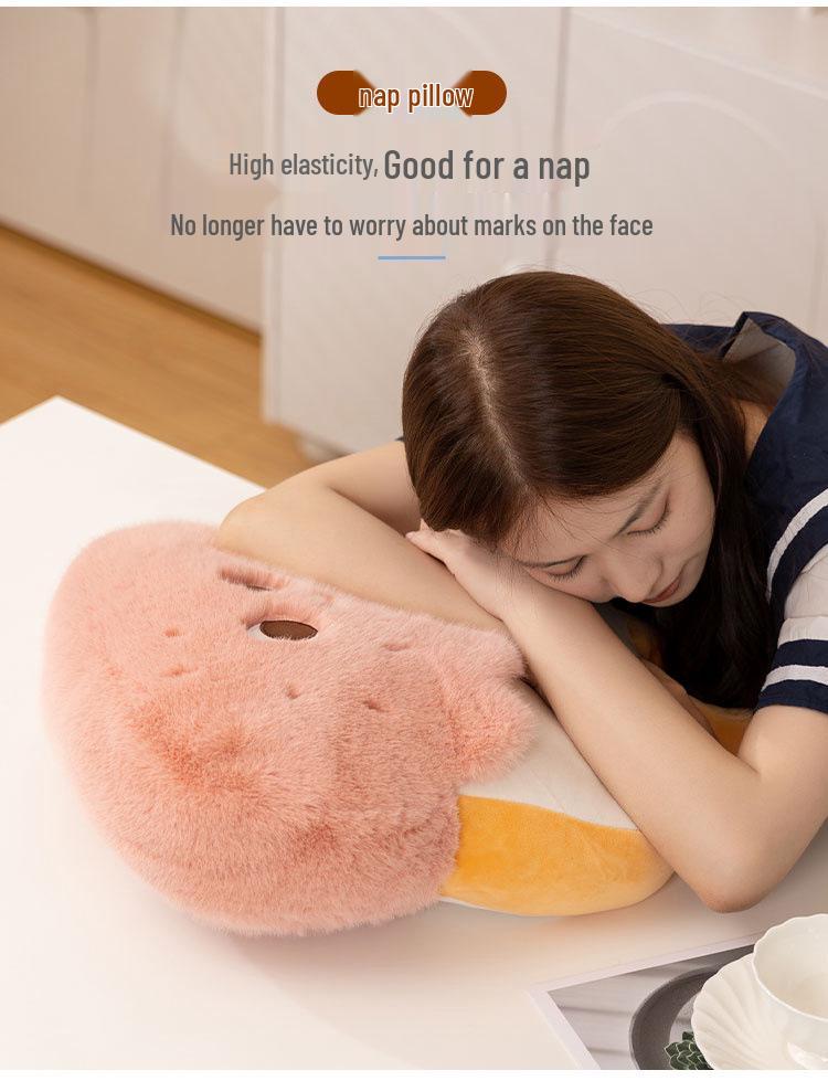 Charming Cartoon Jasmine Cake Plush Pillow: Chocolate Strawberry Bread Doll Sofa Cushion