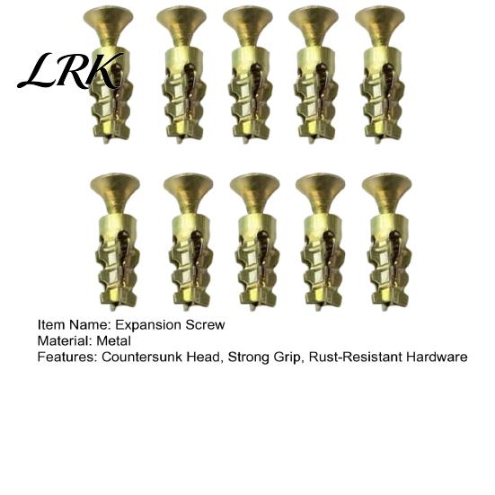 Flachpassende Spreizdübel 6x14mm Schrauben, Flachkopf Senkkopf für Schrankscharnier Reparatur, Schwerlast Gewindereparaturset Stahlwand Holz Stark