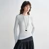 Chumian Lyocell Wool Blend Long Sleeve Crewneck Tee
