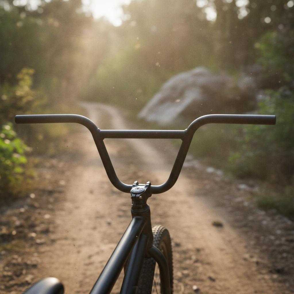 Hollow Upward-Curving Ends Wide Mountain Bike Bar Riser Handlebar