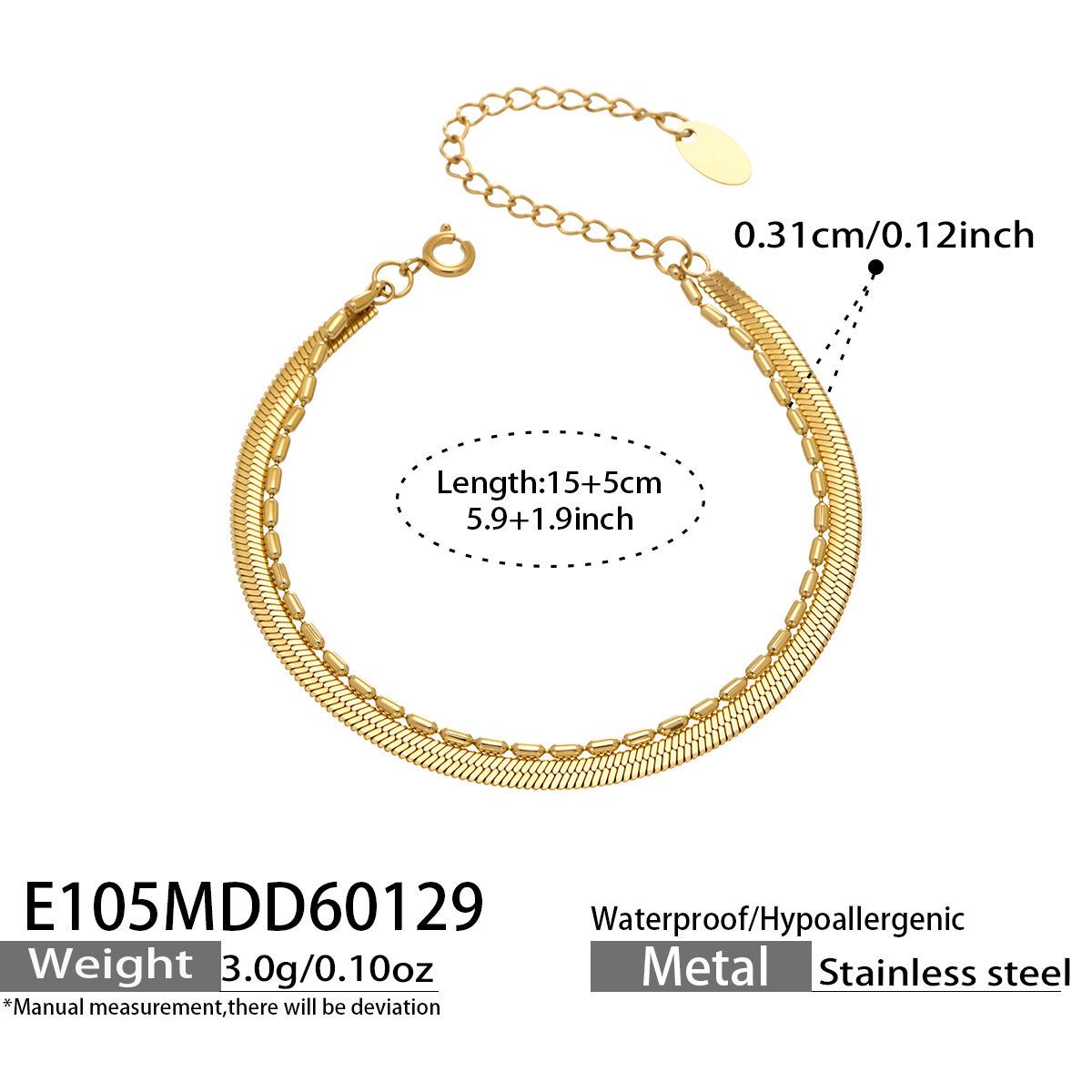 Европейская Мода Двухслойная Изысканная Цепь-Браслет с Бусинами и Лезвиями