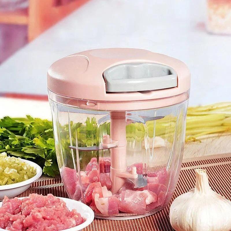 500/900ML Manuale Tritacarne Aglio Chopper Ruotare Aglio Presse Frantoio Verdura Cipolla Cutter Cucina Accessori Da Cucina