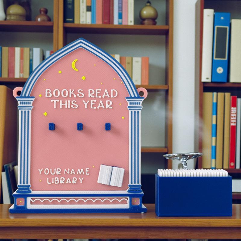 

Wooden Book Read This Year Counter Reading Challenge Tracker Bookshelf Club Classroom Decor Years Gifts For Bookworm Family
