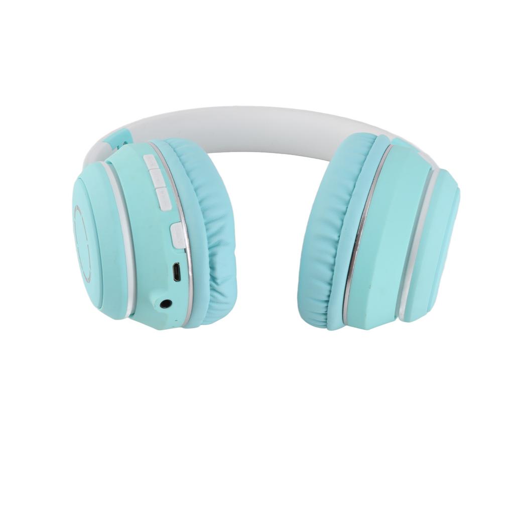Bluetooth Headphone Heavy Bass Noise Cancelling Foldable Gradient Color Wireless Headset with Light