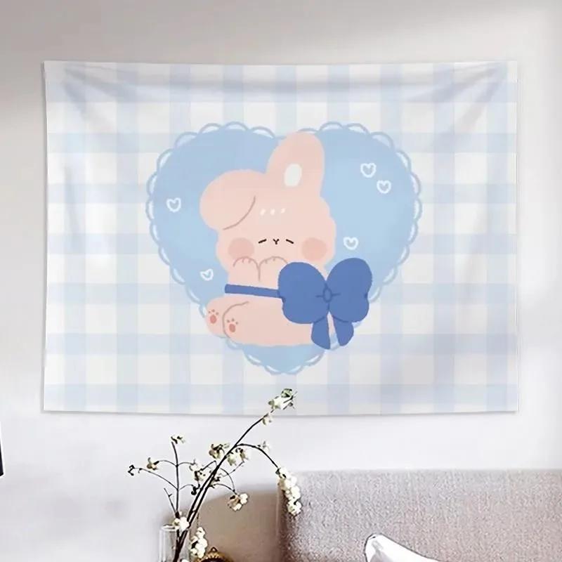 Cute Bear Cartoon Hanging Cloth Office Living Room Tapestry Home Wall Decoration Tapestry