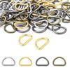 10PCS Metal D Rings D-Shape Buckle Clips 13MM Handbag Strap Loop Clasp Hook D Buckles Semi-Circular D-Rings for DIY Accessories
