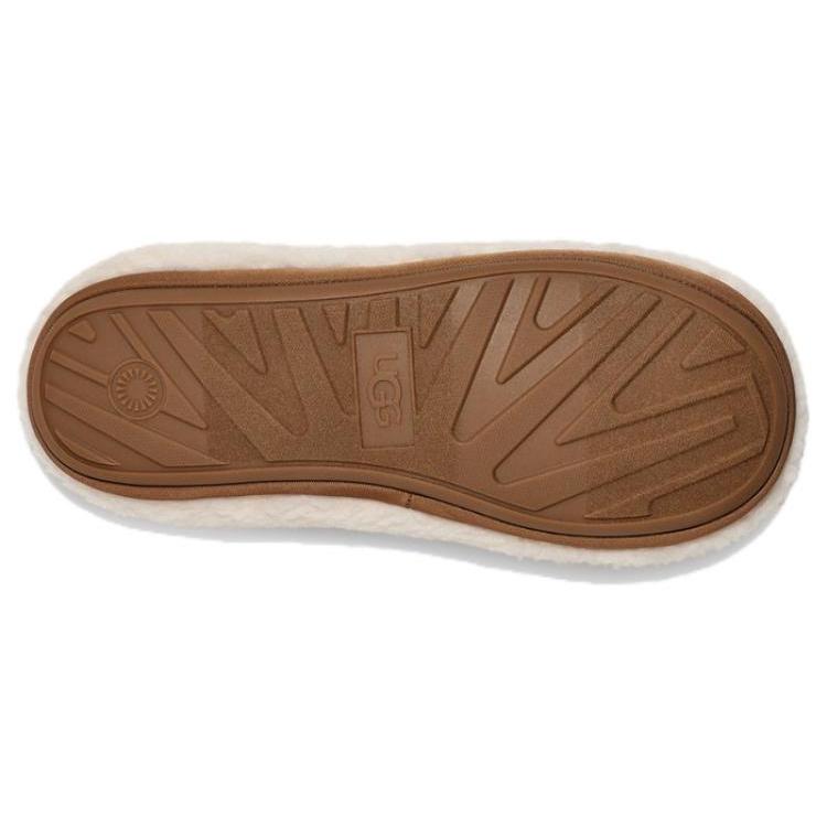 New UGG Plushy Slipper Natural Chestnut Women's 1143952-NCTN