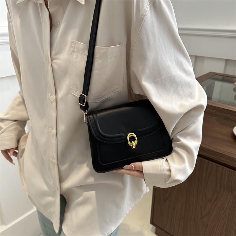 Retro Color Block Womens Small Crossbody Bag Stylish Simple Square Design For Everyday Use