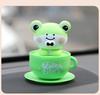 Solar-Powered Cute Cartoon KT Cat Car Ornament with Nodding Head