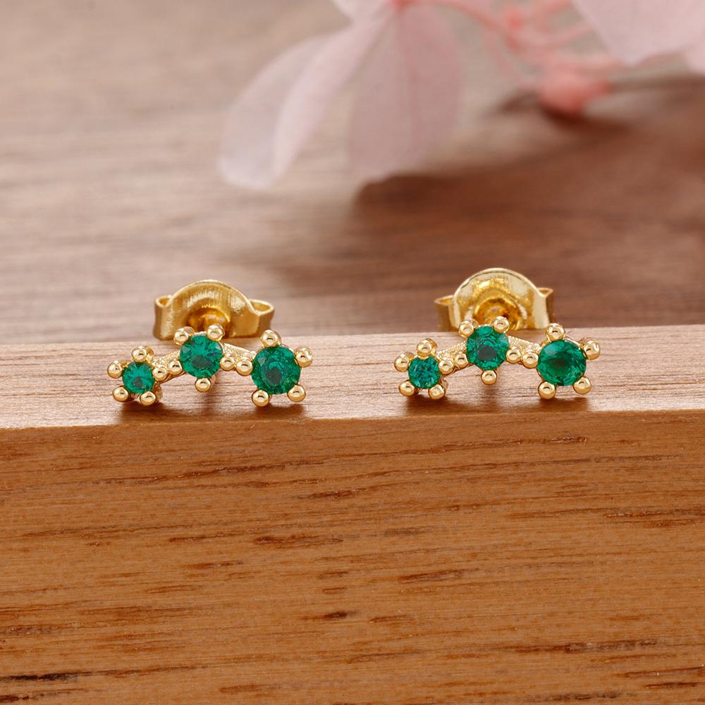 

Маленькие серьги-гвоздики из нержавеющей стали с покрытием 14K золотом для женщин, мини кубический цирконий, пирсинг хряща уха, спирали, козелка, ювелирное изделие, подарок