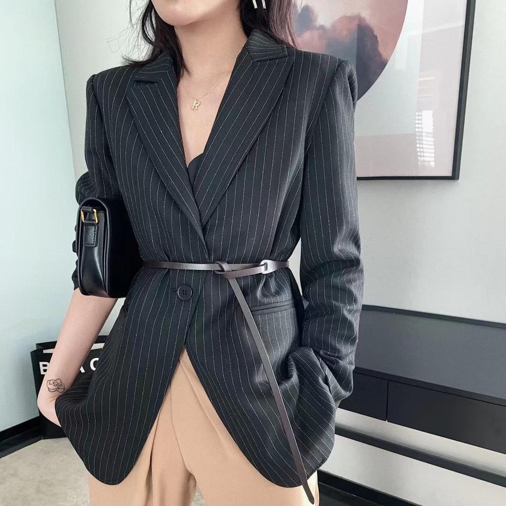 Plattichi Korean Retro Genuine Leather Ladies' Decorative Knotted Red Belt