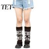 Cozy Acrylic Knit Leg Warmers Christmas Knitted for Women, Soft Ribbed Boot Socks with Fashionable Winter Accessories Snowflake And Deer Patterns,