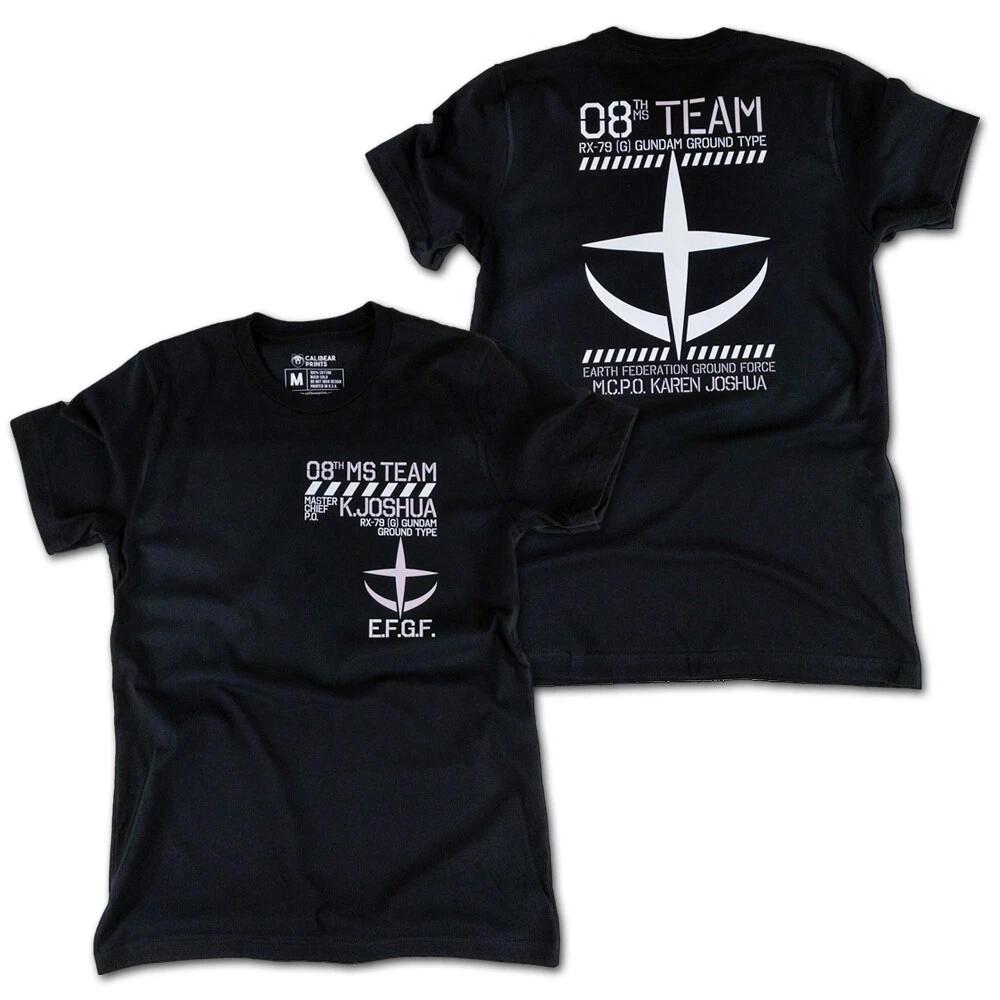 Gundam EZ8 08th MS Team PiloT shirts Anime Graphic Art Front & Back Premium Tee XL