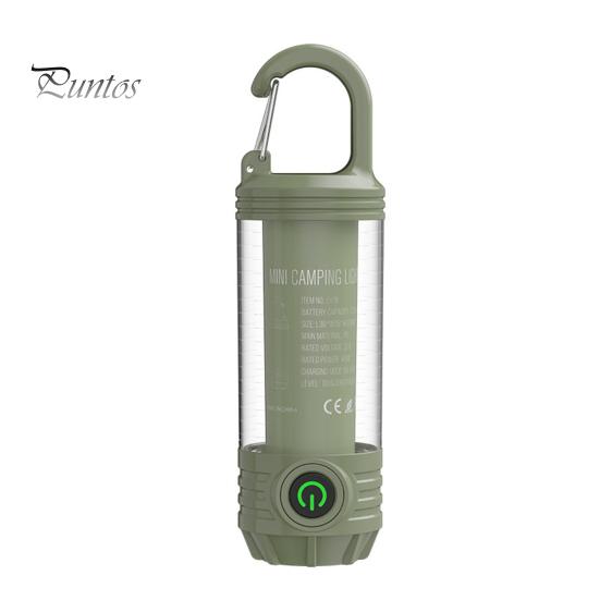

Светодиодный фонарь для кемпинга с крючком, 4 режима, регулируемый, водонепроницаемый, Type-C, перезаряжаемый, портативный, подвесной светильник для походной палатки, аварийный фонарь темно-зеленого