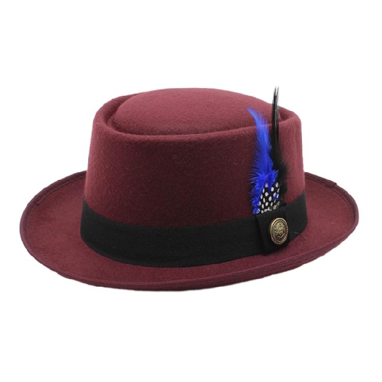 Мужская ковбойская шляпа Джазс Цилиндр Женская Мужская Шляпа Федора Шляпа Джазс Шерстяная Шляпа Федора