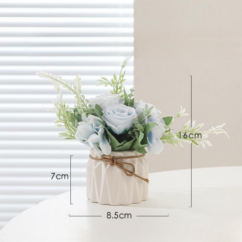 Simulated Embroidered Ball Artificial Flower Potted Plant Decoration Restaurant Tabletop Home Floral Atmosphere Decoration