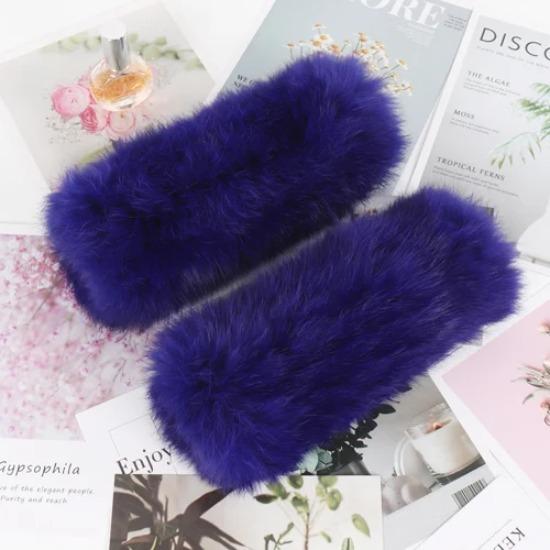 New Brand Women Real Natural Rabbit Fur Mittens Winter Warm Fluffy Lady Real Rabbit Fur Gloves Knitted Good Elastic Fur Glove