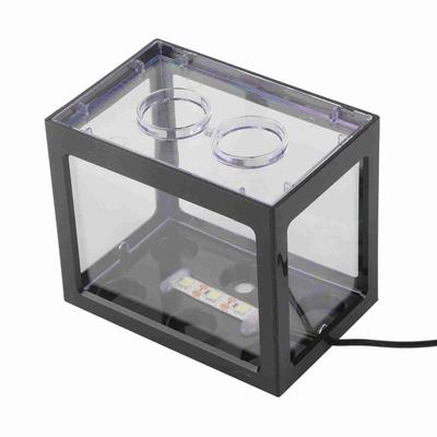 Mini Dimensioni Mini Acquario Plastica da Scrivania Acquario Serbatoio per Pesci Acquario LED Habitat per Pesci Rossi