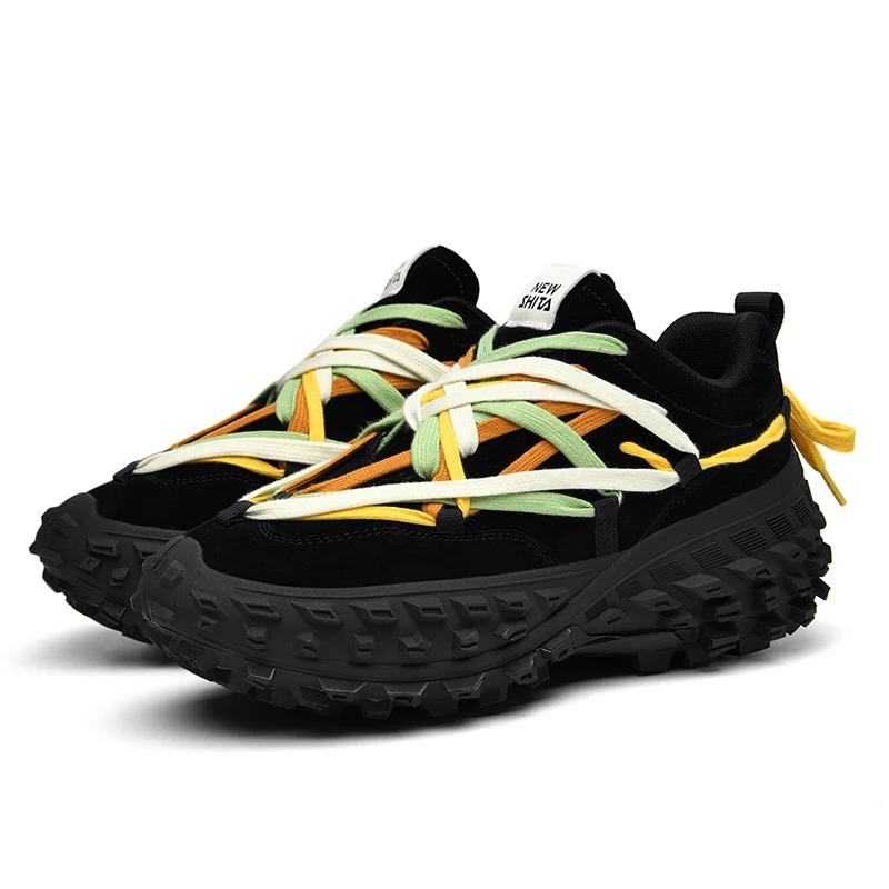 Tire Dad Shoes Men's 2026 Summer New Thick Sole High Rise Trendy Brand Versatile Casual Sports Trendy Shoes