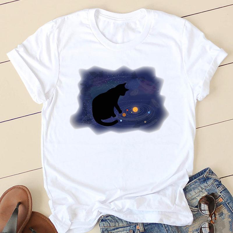 GMXIA женские модные повседневные летние весенние однотонные футболки с круглым вырезом — фото 15