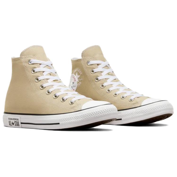 Converse All Star Versatile Casual Comfortable High-Top Canvas Shoes Unisex sneaker Beige A09204C