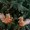 Cartoon Squirrel Hanging Decoration With Pinecone Accent Holiday Decoration For Christmas Gifts