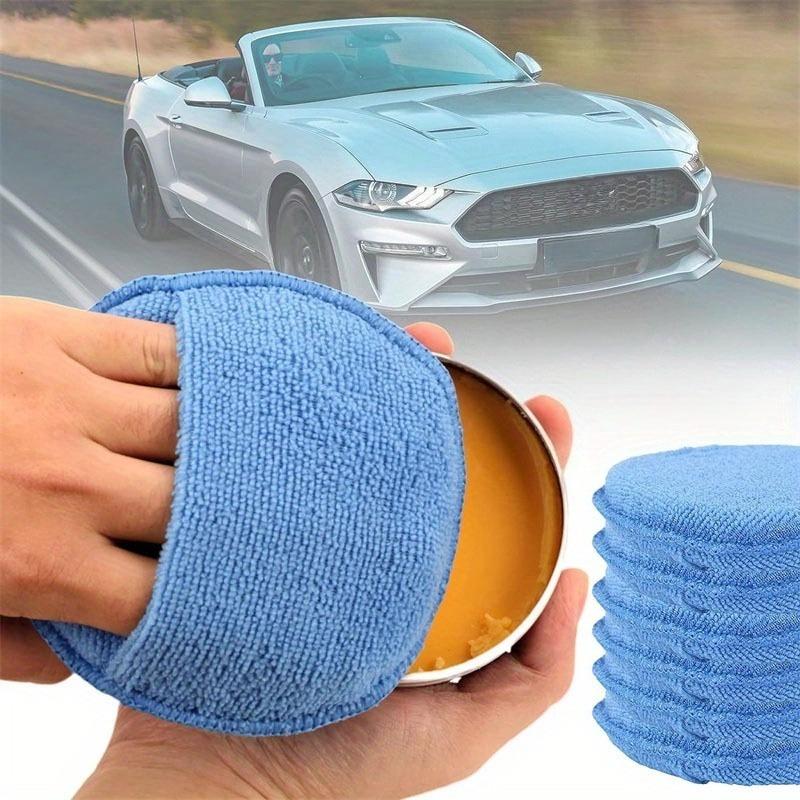 6pcs/pack Microfiber Car Wax Applicator Pads with Finger Pocket Buffing Detail Polishing Foam Pads for Auto