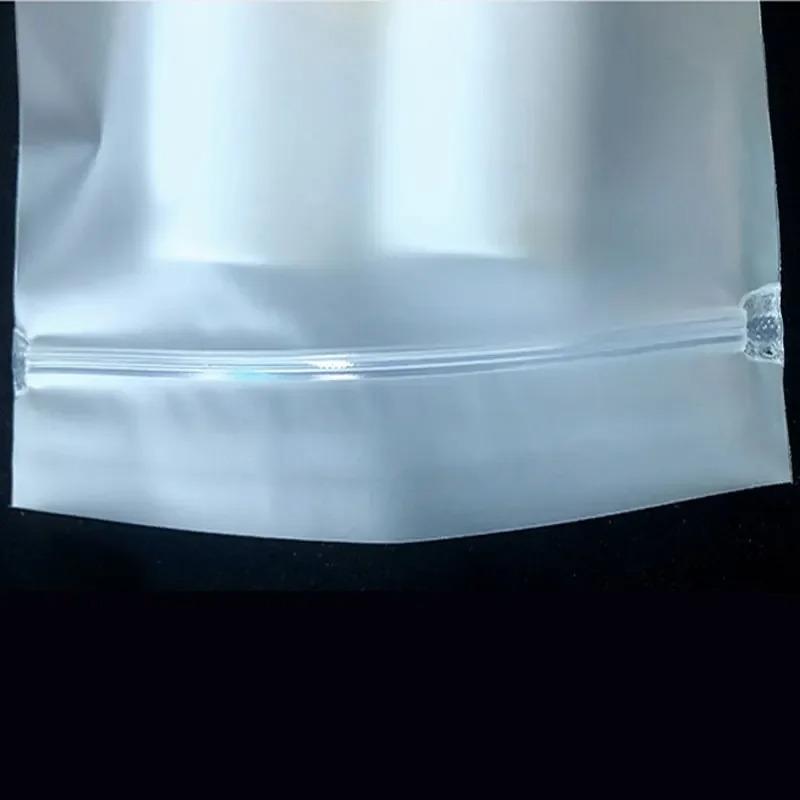 50 szt. CPE Matowa Samozamykająca się Torba Pogrubiona 0,16 mm Półprzezroczysta Torba z Uchwytem Kostnym Odzież Pyłoszczelna Plastikowa Zamykana na Zamek Błyskawiczny Torba do Pakowania