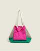 [Lovey Summer] The Carnival Bag Mesh Bag Large Capacity Pool Bag Tote Sandbox Swimming Beach 2-Way Women's Beach Bag Tote Bag Shoulder Bag Nylon Rever
