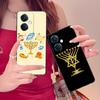 Jewish Hanukkah Mobile Phone Case for OPPO Reno 14 13 12 11 10 9 8 7 6 5 F T Pro 5G Colorful Printing Cover Luxury Cover Pretty