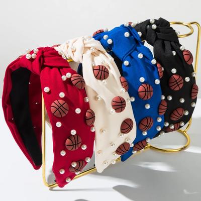 Fashion Sports Basketball Pearl Headband Headgear Youth Vitality Hair Accessories Women