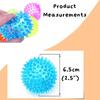 6 Spiky 6.5cm LED Flashing Bouncy Disco Balls with Light, Squishy Stress Relief Fidget Squeezy Spikey Ball Toy for OCD ADHD ADD & Autism High Anxiety