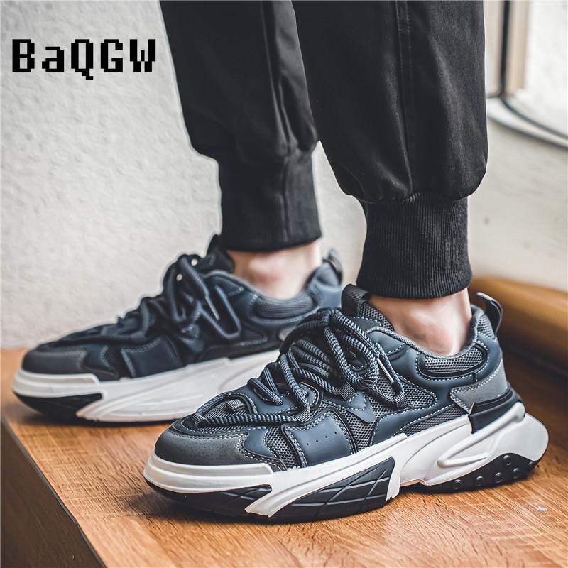 Fashion Men's Luxury Design Casual Sneakers for Men Thick Sole Chunky Sneakers Platform Trend Walking Sports Shoes Chaussure Homme